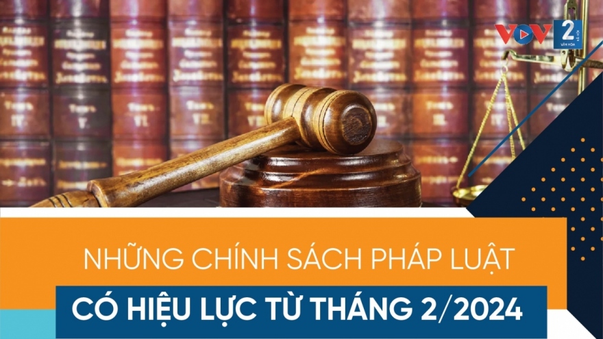 Những chính sách pháp luật có hiệu lực từ tháng 2/2024